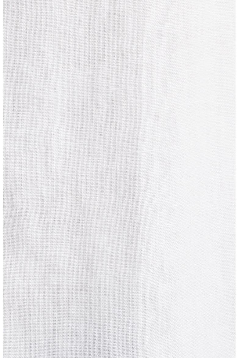 Ola Linen Short Sleeve Button-Up Shirt, Alternate, color, SNOW