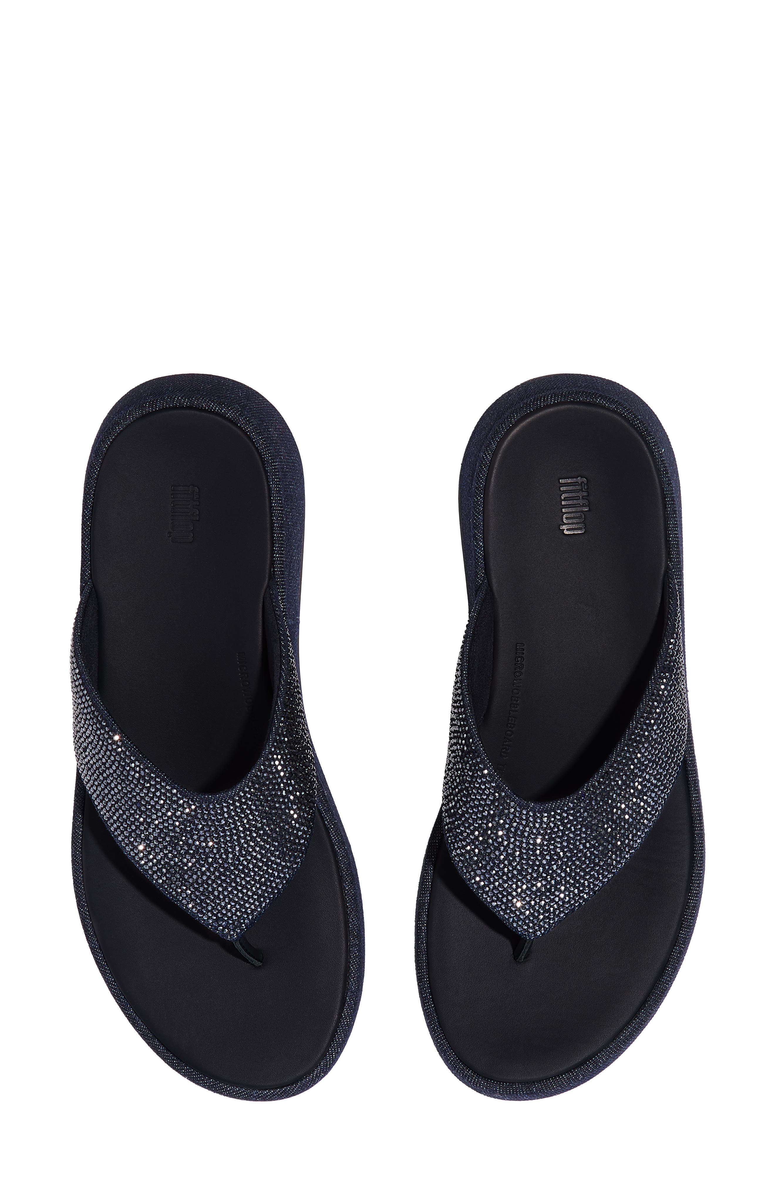 F-Mode Platform Flip Flop, Alternate, color, DARK DENIM