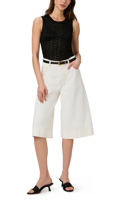 Paige Aela Sheer Mesh Embroidered Tank In Black