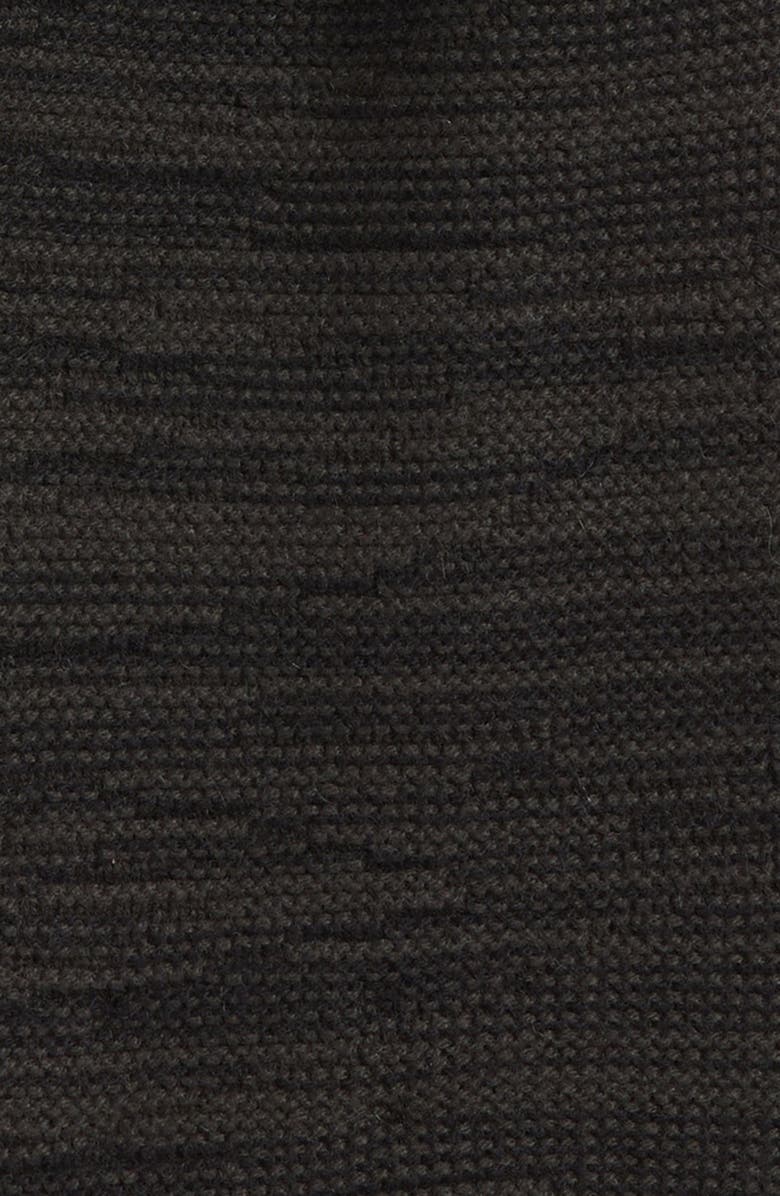 Johnstons of Elgin Textured Broken Stripe Cashmere Scarf, Alternate, color, Iron/ Black Q25344