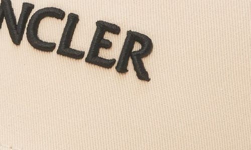 Moncler Embroidered Logo Adjustable Baseball Cap In Antique White