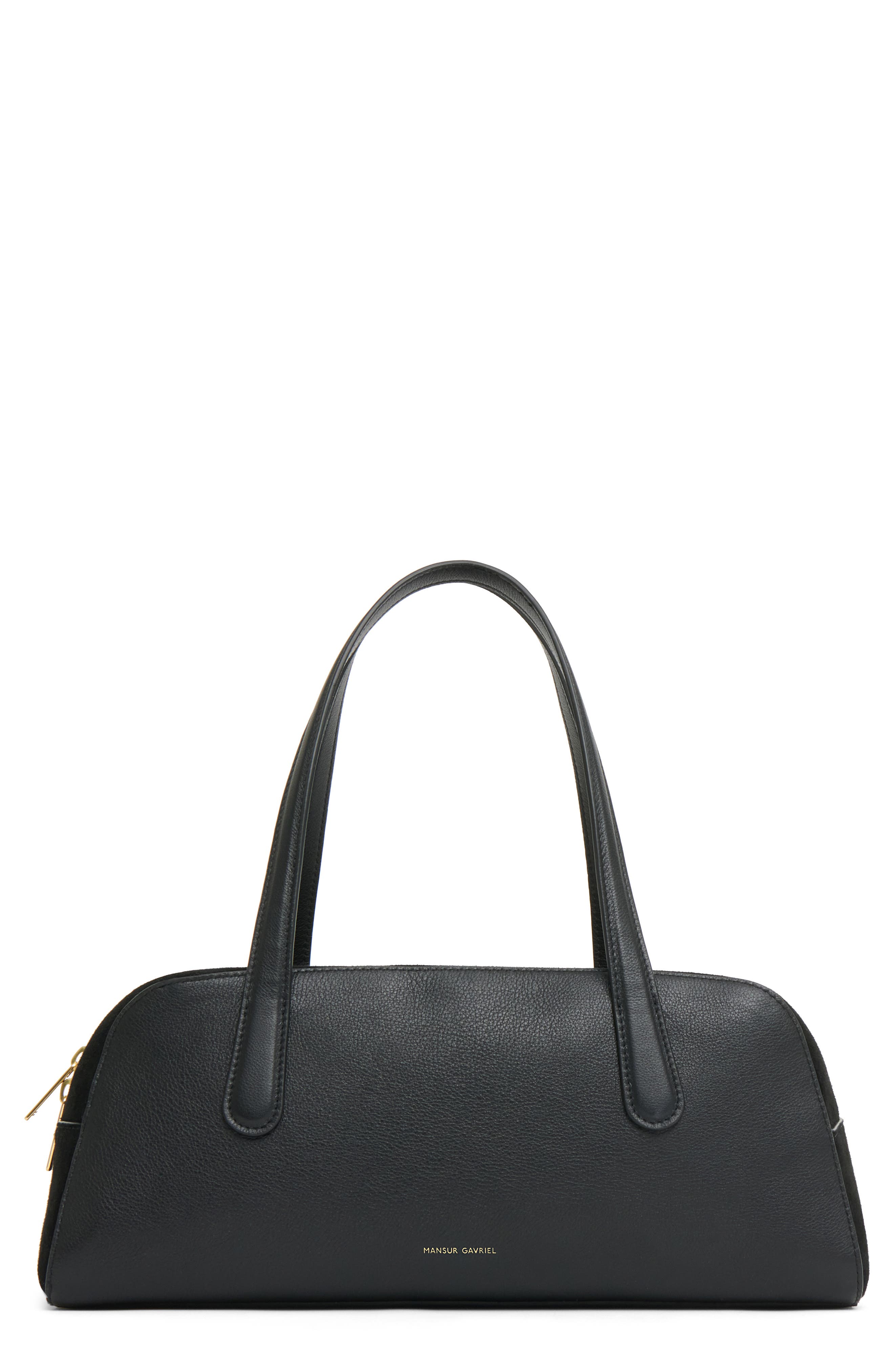 Mansur Gavriel Helios Top Handle Bag, Main, color, Black