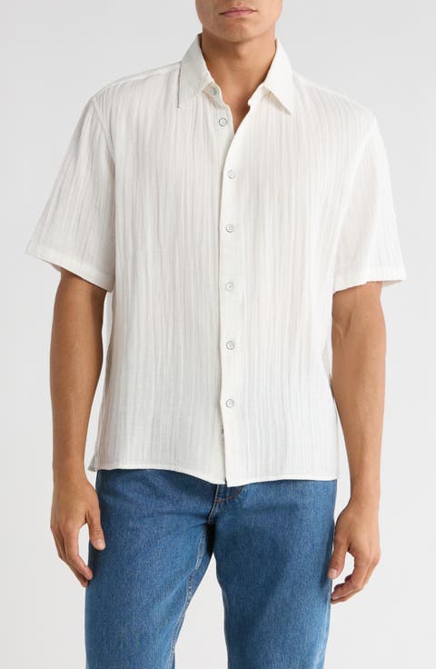 Danny Cotton Gauze Button-Up Shirt