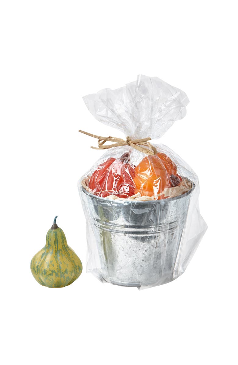 tag Pumpkin Patch Mini Candle Pail Sculpted Fall Decor Multicolor, Main, color, Multicolored