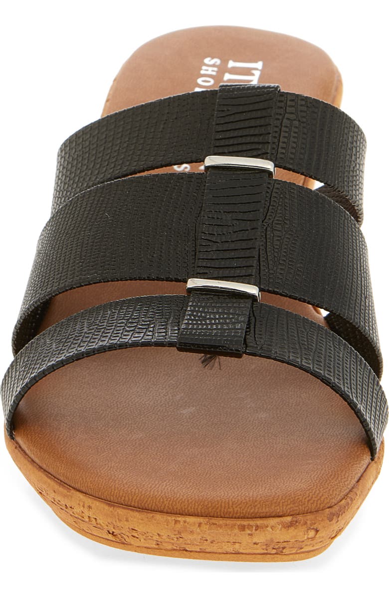 ITALIAN SHOEMAKERS Yuna Wedge Sandal, Alternate, color, Black