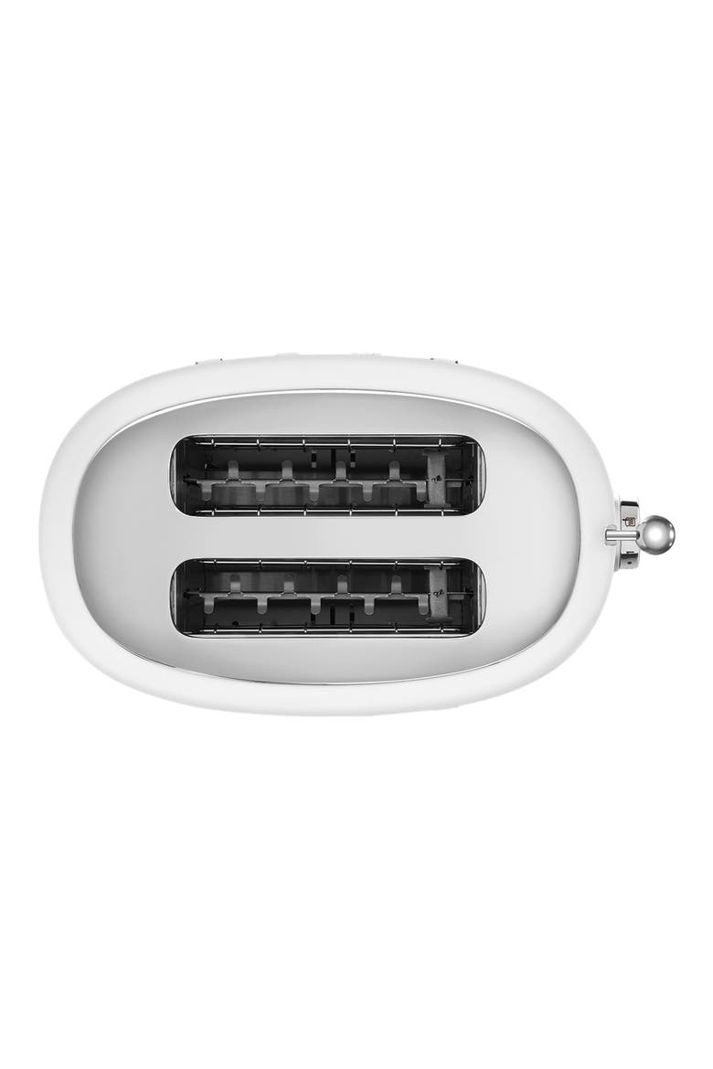 50s Retro Style Two-Slice Toaster, Alternate, color, MATTE WHITE