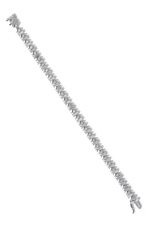 Mosaic Cubic Zirconia Line Bracelet
