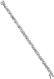Nadri Mosaic Cubic Zirconia Line Bracelet