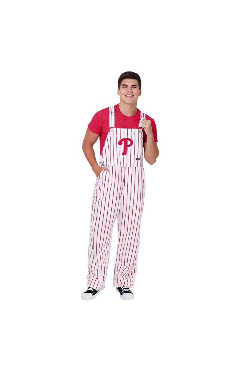 FOCO Men's FOCO White Philadelphia Phillies Pinstripe Bib Overalls, Alternate, color, White