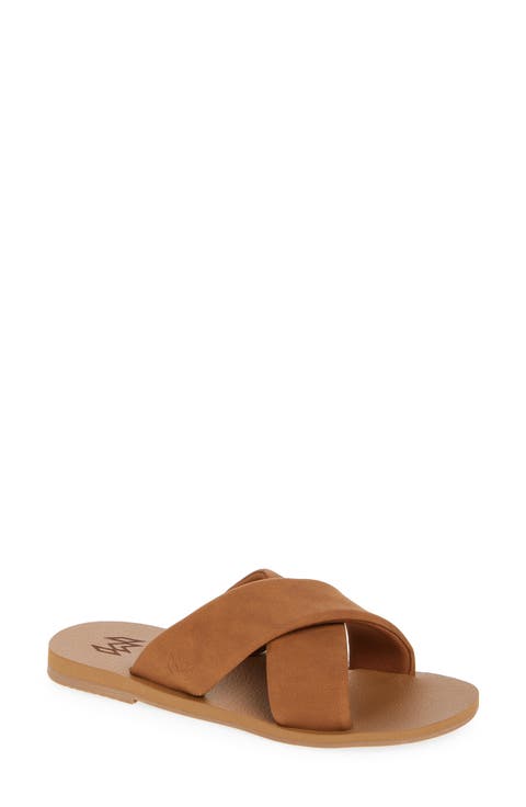 Ellie Cross Strap Slide Sandal