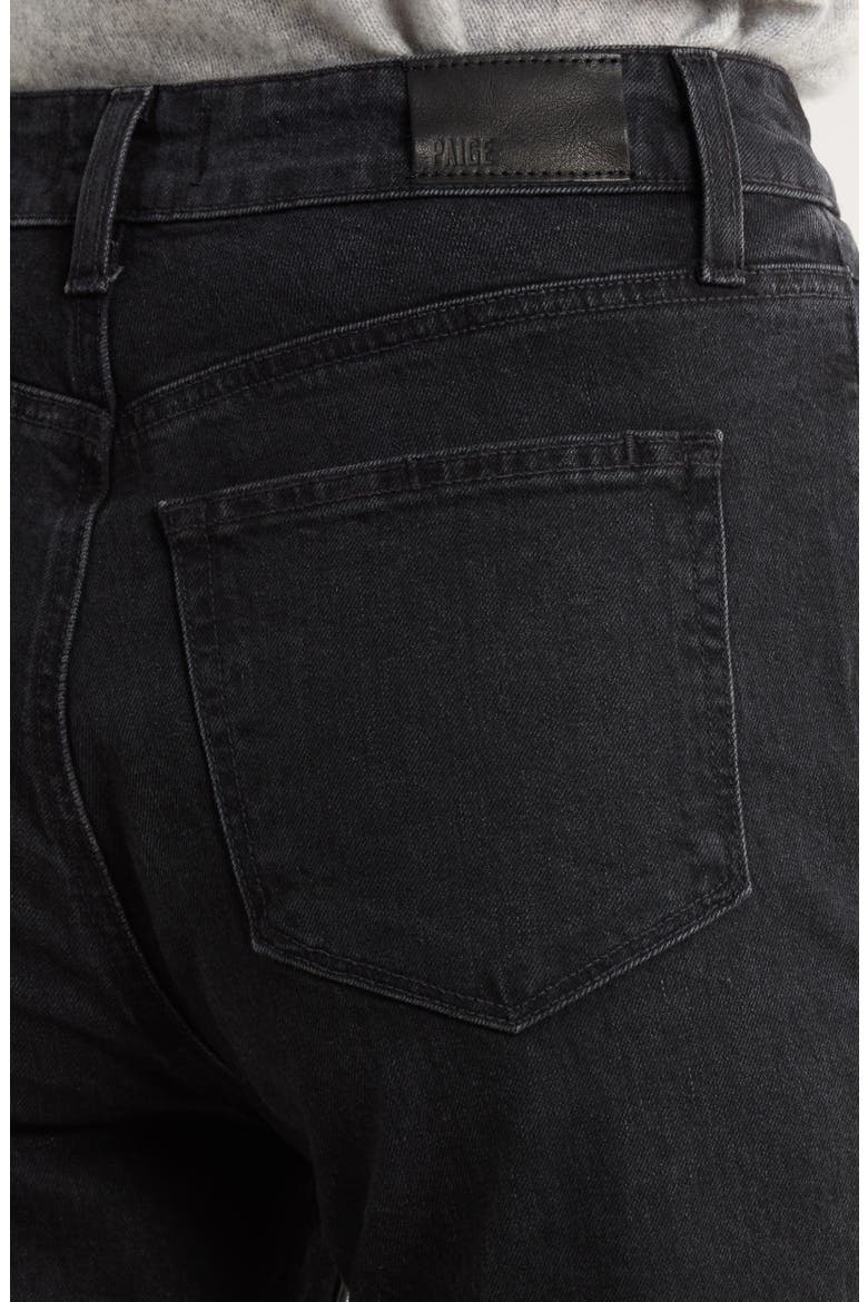 Stevie High Waist Ankle Straight Leg Jeans, Alternate, color, BLACK VOID