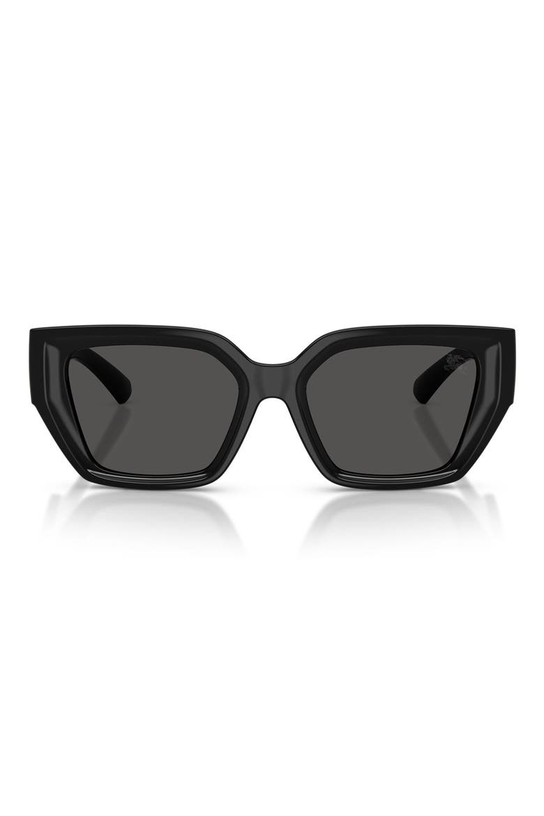53mm Square Sunglasses, Main, color, BLACK / DARK GERY