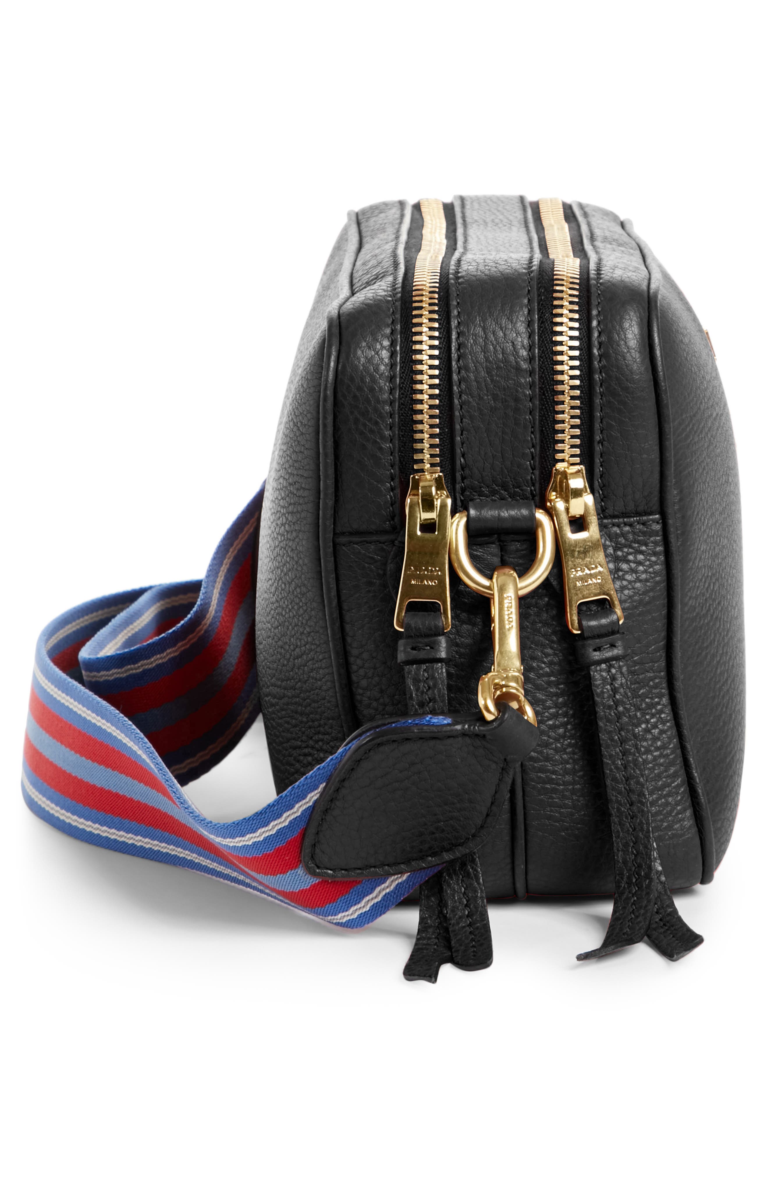 Prada Vitello Daino Leather Camera Bag, Alternate, color, 