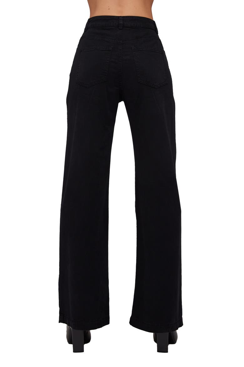 Harlow '70s High Waist Flare Jeans, Alternate, color, BLACK