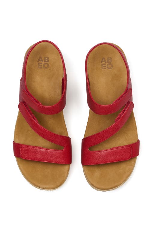Abeo Riviera Adjustable Sandal In Red - Metatarsal