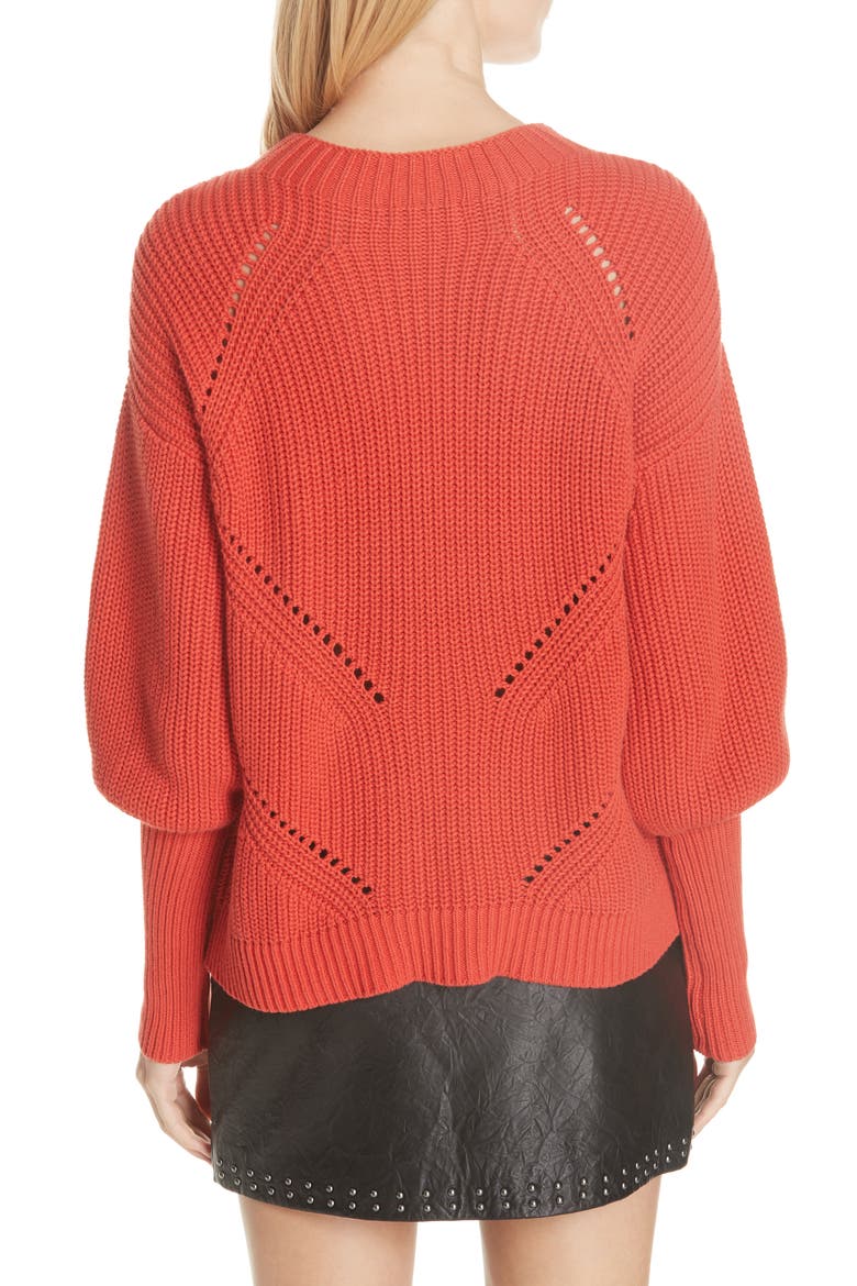 Landyn Blouson Sleeve Sweater, Alternate, color, DESERT ROSE