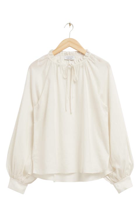 La Anita Ruffle Neck Top