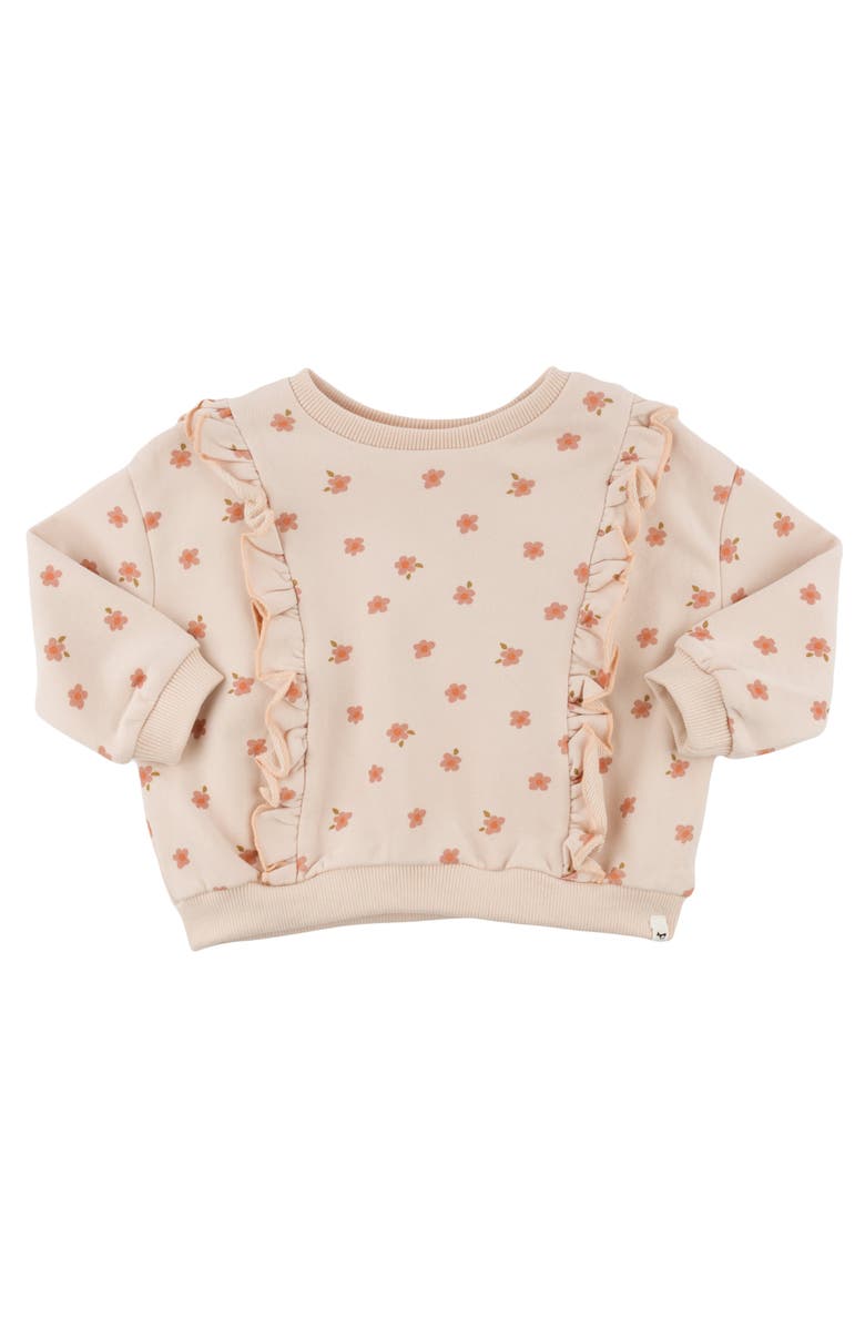 oh baby! Small Daisies Print Millie Ruffle Boxy-Toddler, Little Kid, Main, color, Pale Pink