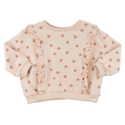 Small Daisies Print Millie Ruffle Boxy-Toddler, Little Kid