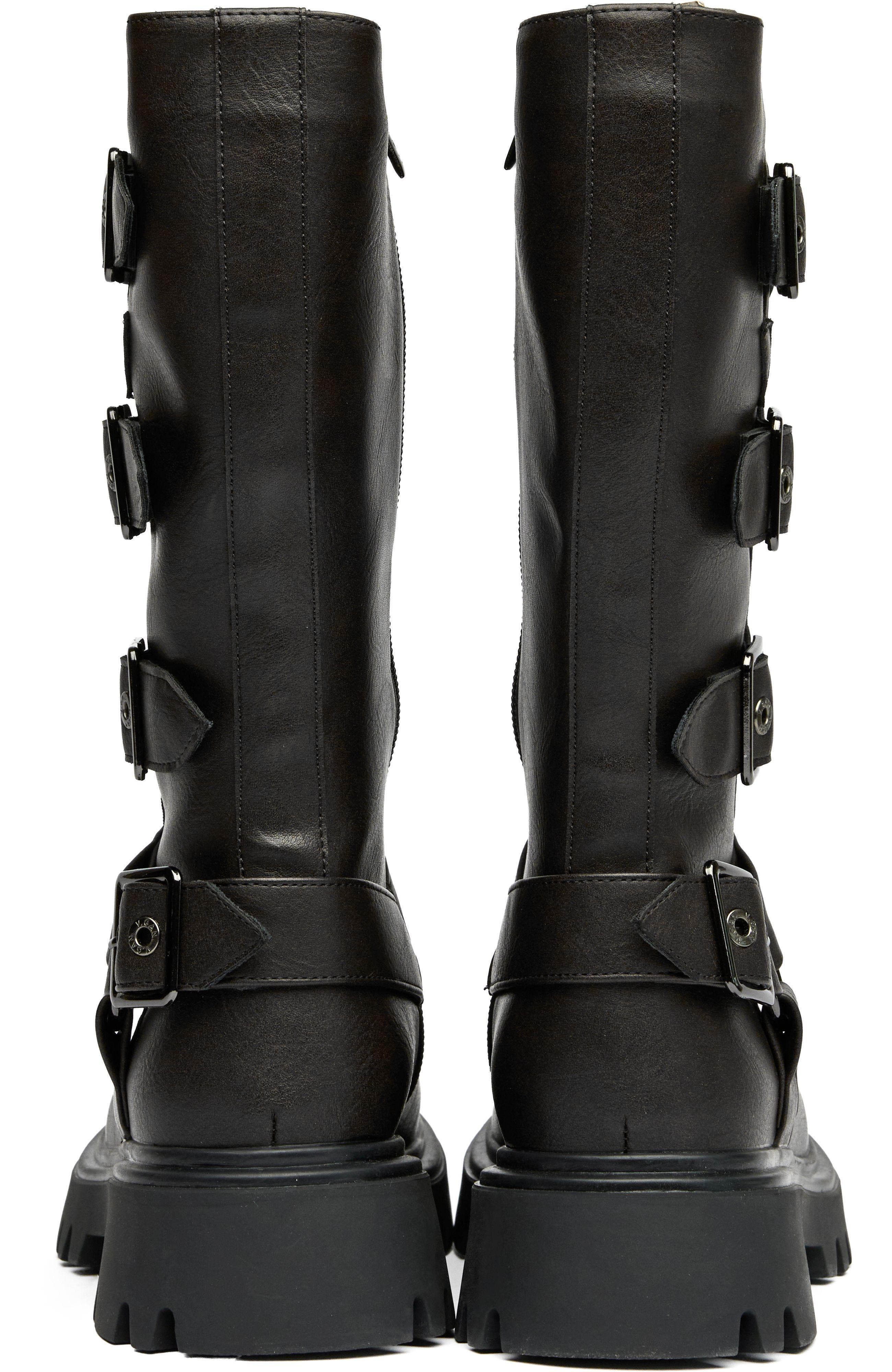 V.GAN LONDON Vegan Cosmic Biker Boots, Alternate, color, Black