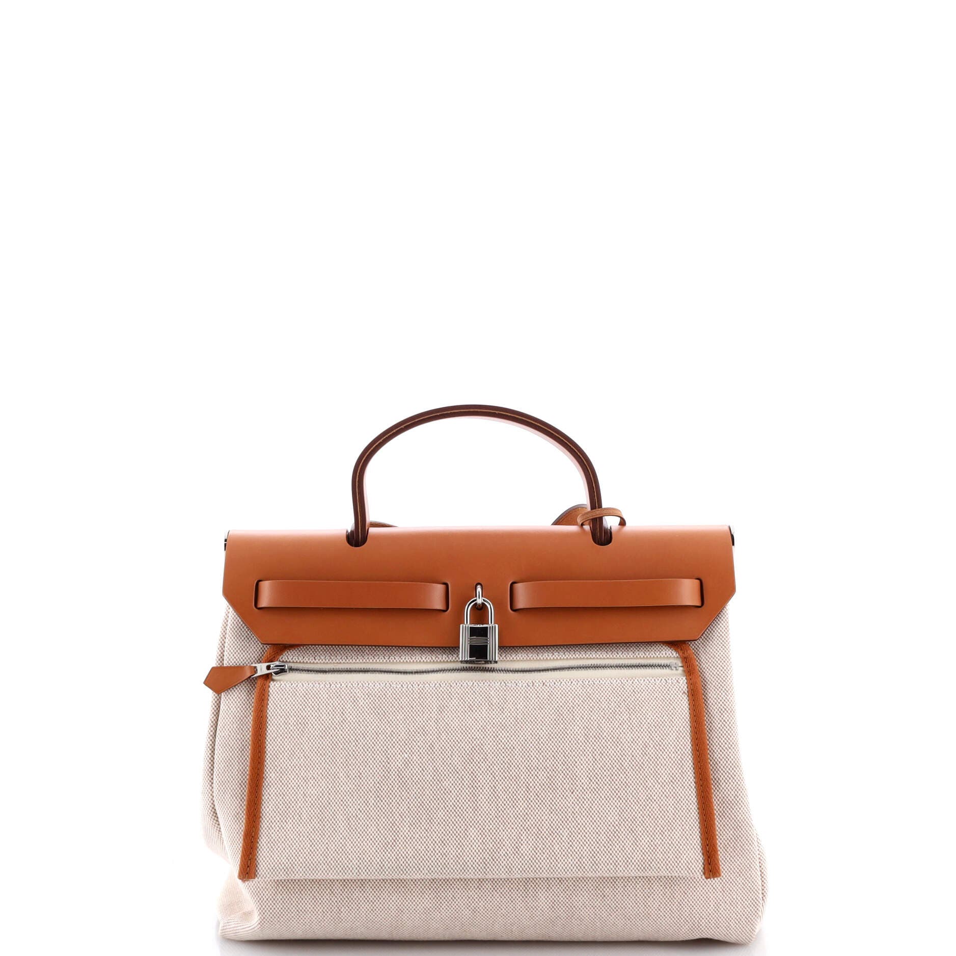 Pre-Owned Hermes Herbag Zip Pegase Pop Toile and Leather 31, Alternate, color, 