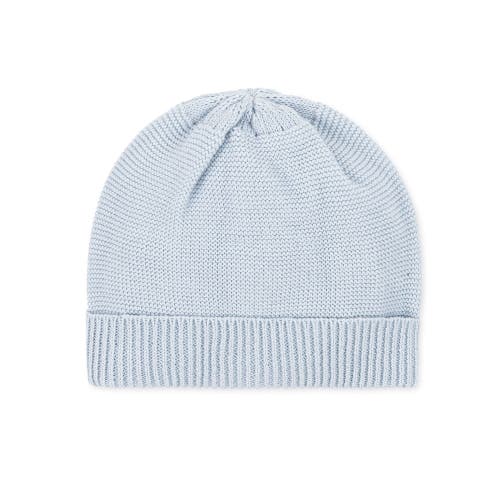 Hope & Henry Baby Organic Sweater Beanie And Bootie Set, Infant In Airy Blue Beanie Set