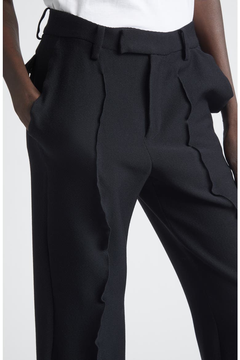 Pintuck Wool Blend Pants, Alternate, color, BLACK