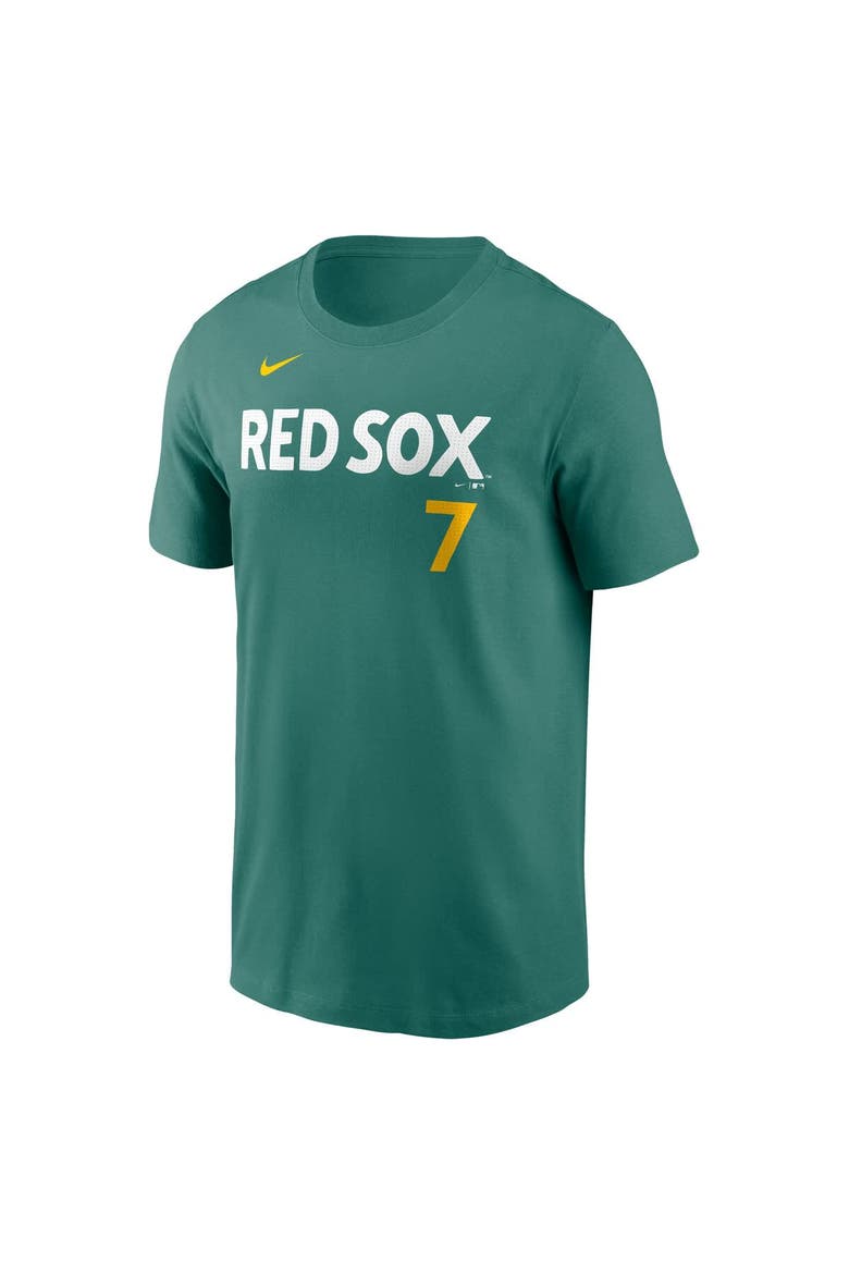 Men's Nike Masataka Yoshida Green Boston Red Sox 2025 City Connect Fuse Name & Number T-Shirt, Alternate, color, Green