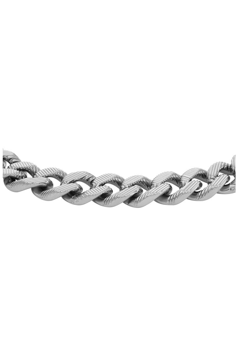 Men's Harlow Linear Texture Chain Bracelet, Alternate, color, SILVER