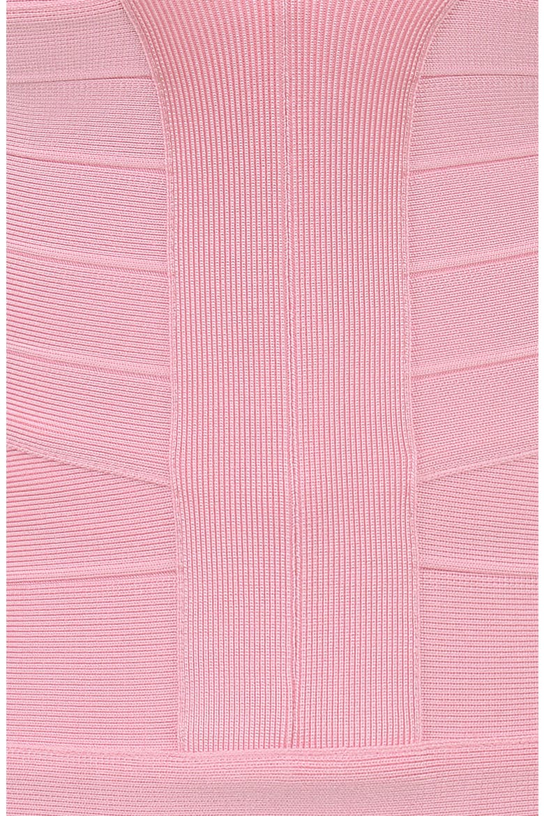 The Contour Plunge Halter Bandage Top, Alternate, color, PINK