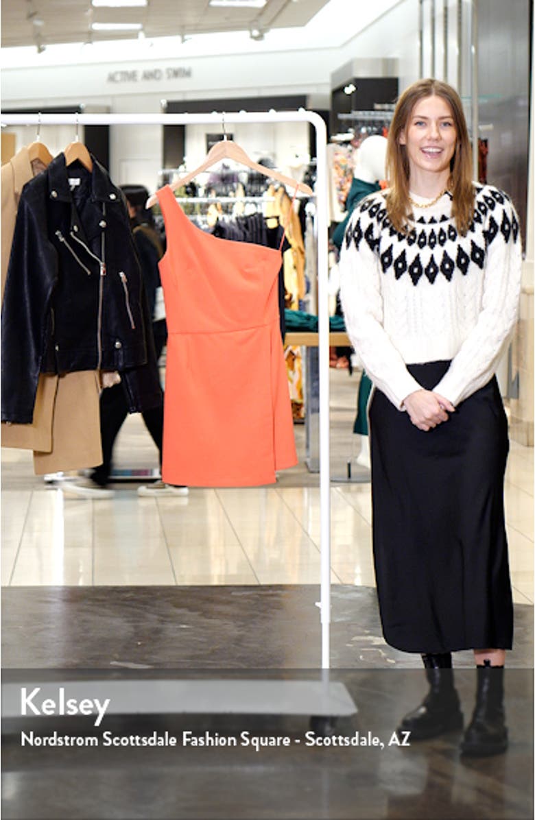 Whisper One-Shoulder Minidress, sales video thumbnail