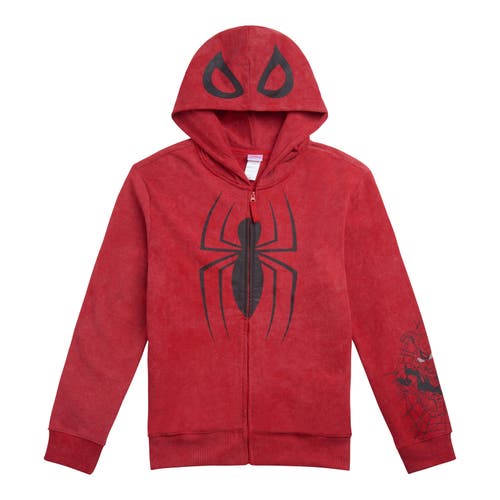 Marvel Spider-man Cosplay Zip-up Hoodie In Red
