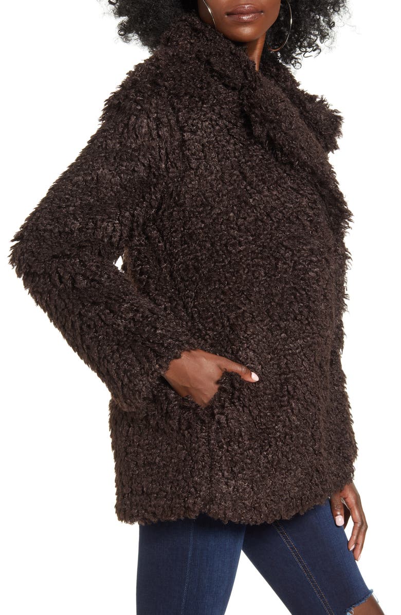 Mural Curly Teddy Jacket, Alternate, color,
