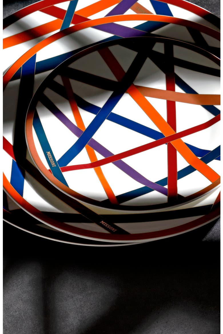 Dessert Plates NASTRI Set of 2  Multicolor diam. 8.5", Alternate, color, Multicolor