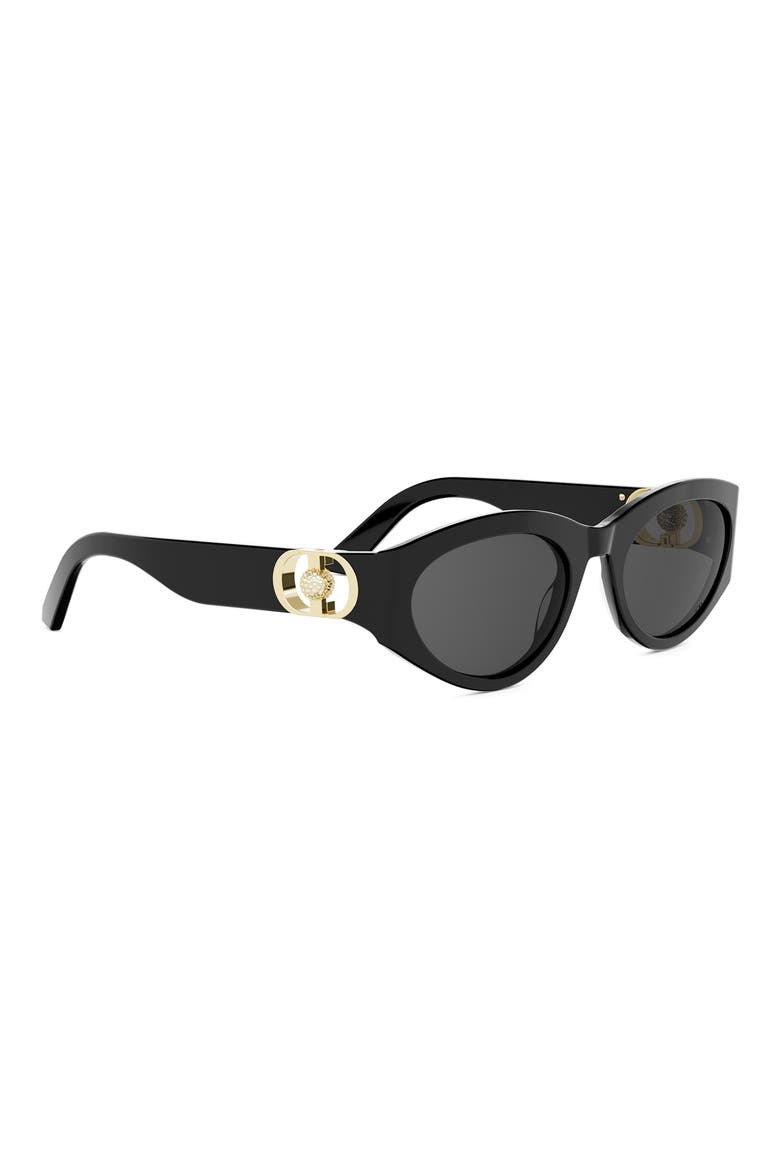 30Montaigne B7I 54mm Butterfly Sunglasses, Alternate, color, SHINY BLACK / SMOKE