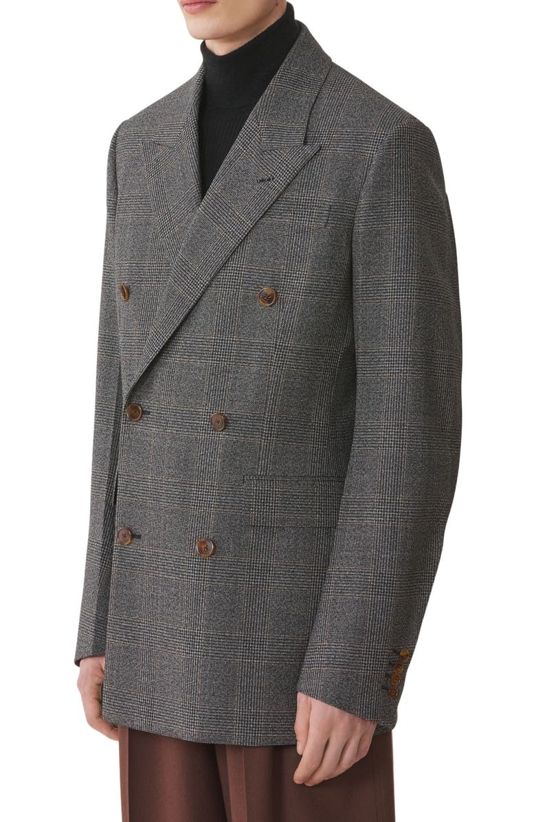 Lanvin Prince Of Wales Wool Jacket, Alternate, color, 