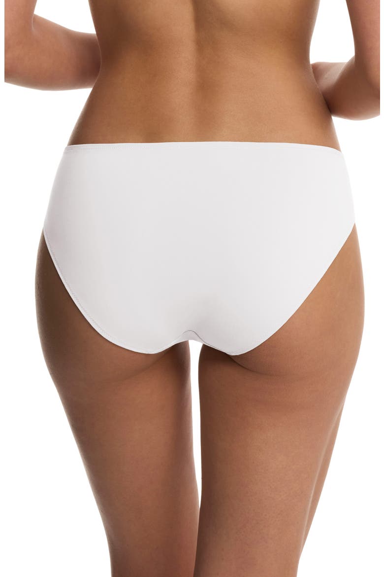 Peony Bikini Briefs, Alternate, color, WARM WHITE/ BLACK