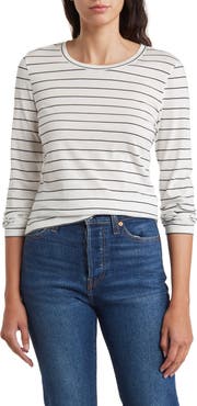 Nordstrom Crewneck Long Sleeve Pima Cotton T-Shirt