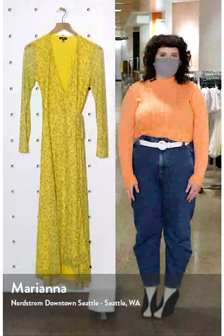 Wyatt Floral Long Sleeve Midi Wrap Dress video