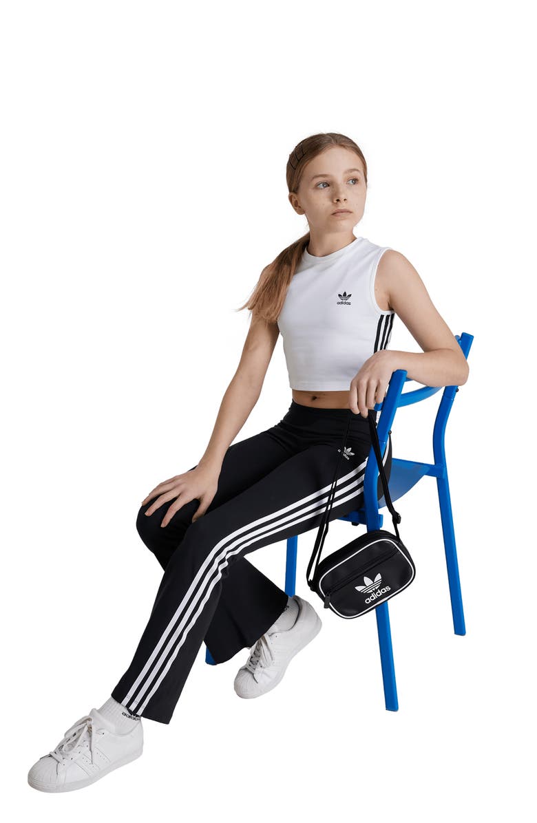 adidas Kids' 3-Stripes Crop Tank, Alternate, color, 