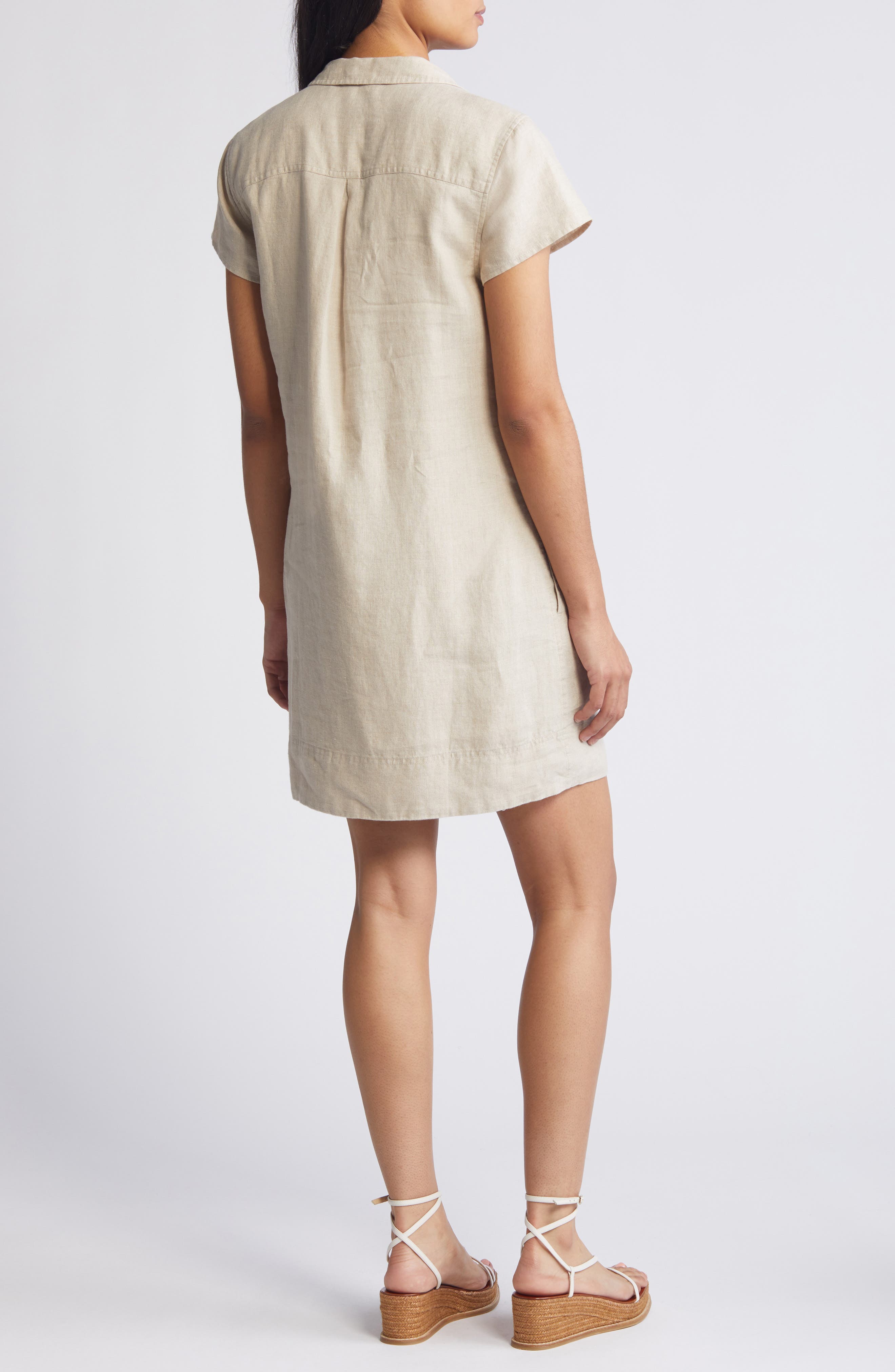 two palms short-sleeve linen collared dress Tommy Bahama Women's Two Palms Short-Sleeve Linen Collared Dress - Island Navy