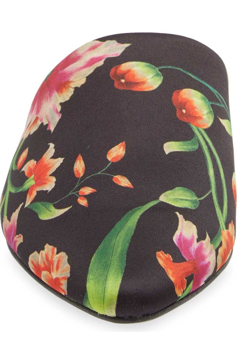 Natori Adore Floral Mule, Alternate, color, Black