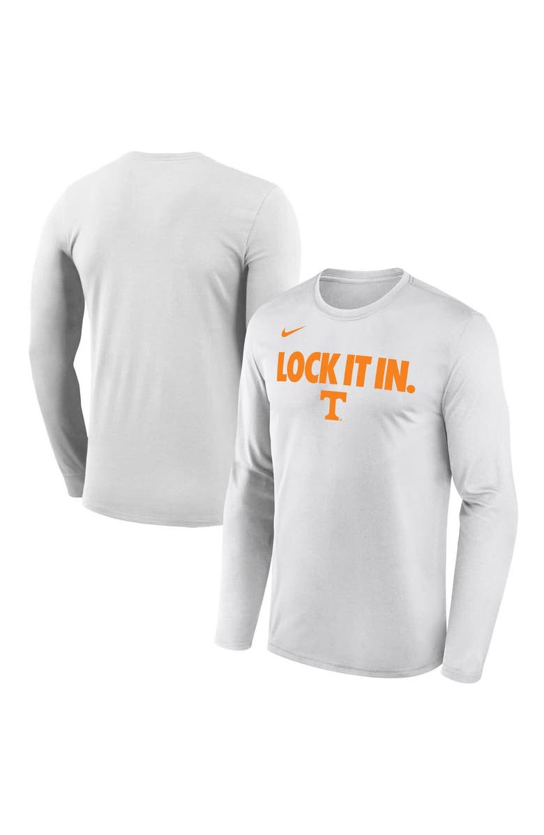 Nike Men's Nike  White Tennessee Volunteers 2026 On-Court Bench Long Sleeve T-Shirt, Main, color, White