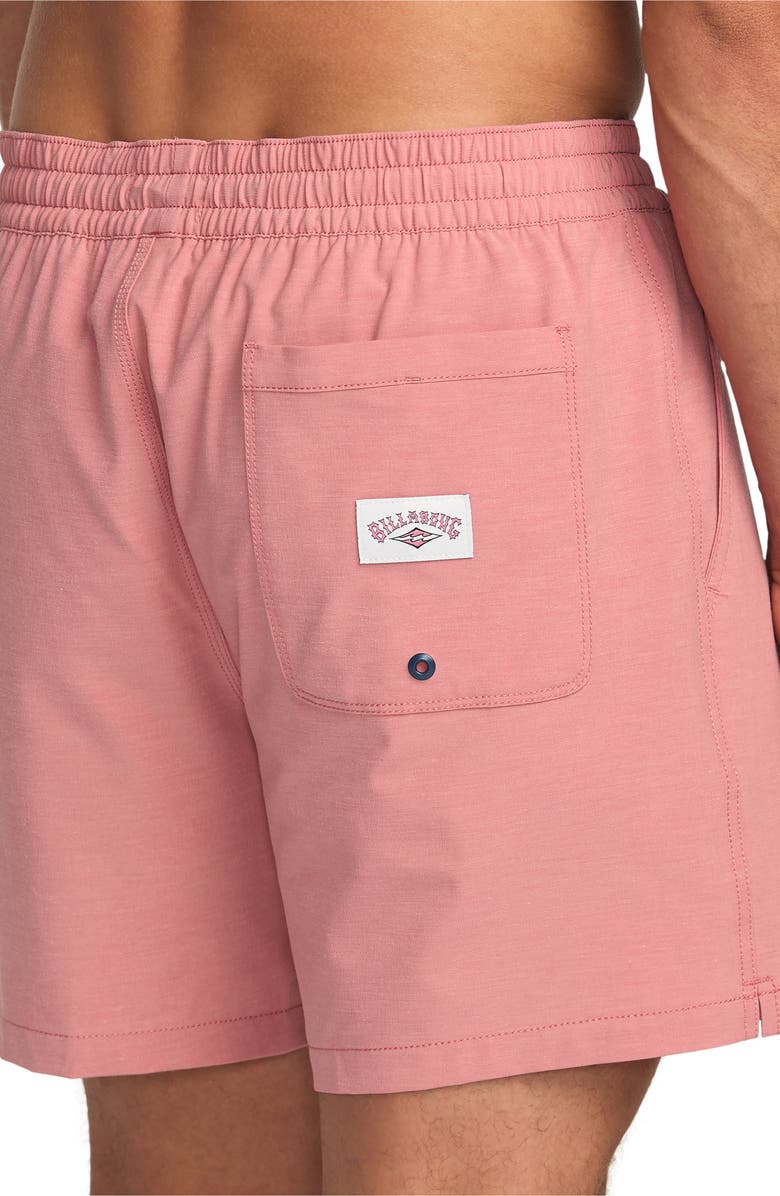 Billabong Every Other Day Layback Swim Trunks, Alternate, color, Dusty Rosednu