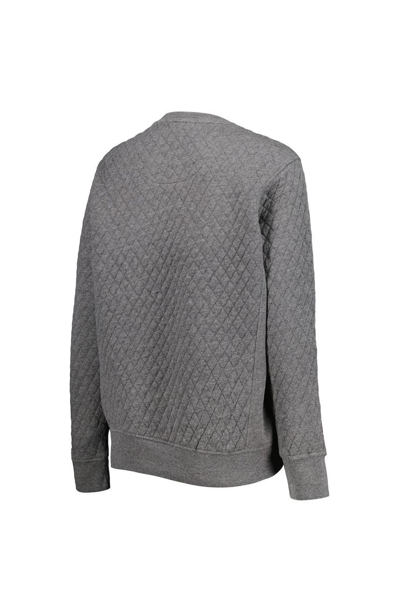 PRESSBOX Women's Pressbox Heather Charcoal Colorado Buffaloes Moose Quilted Pullover Sweatshirt, Alternate, color, Heather Gray