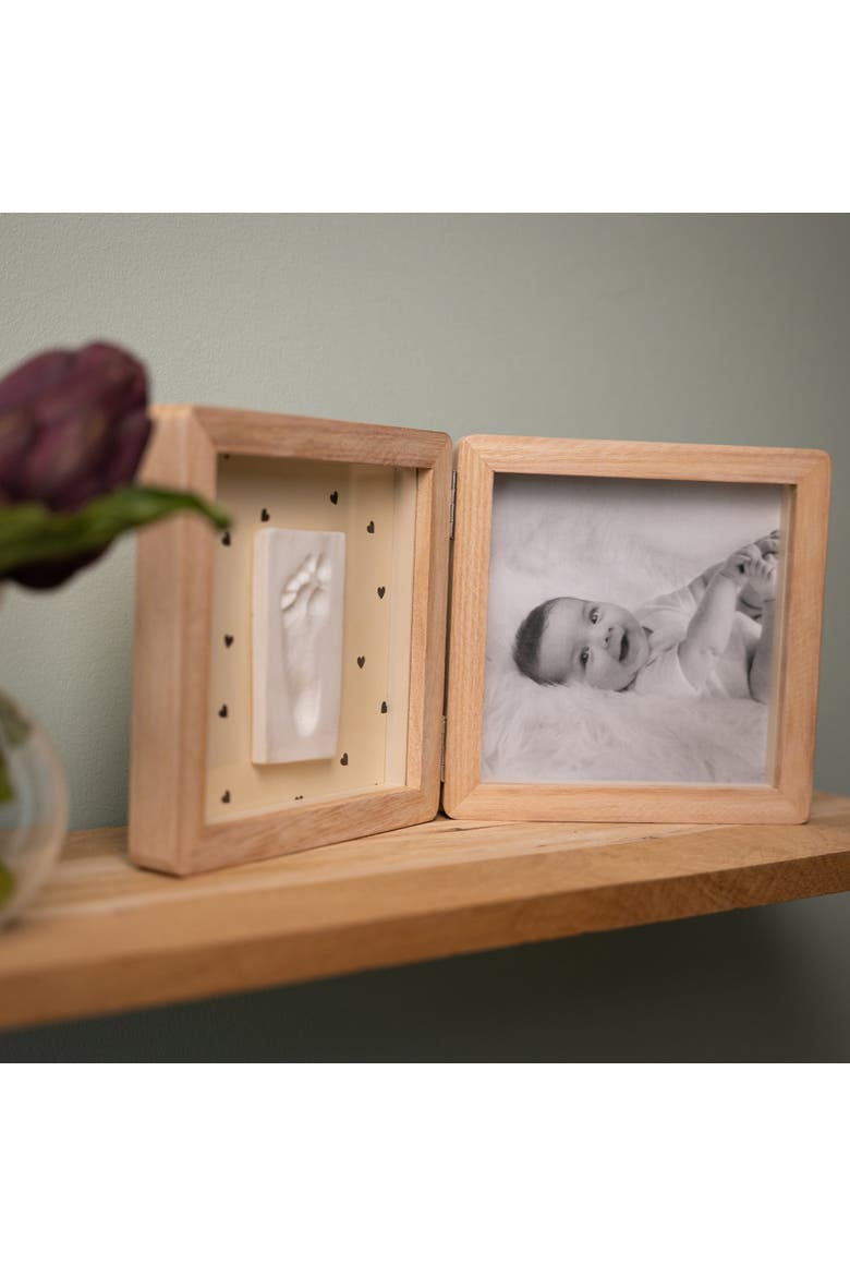 Double Frame - Baby Print & Photo Frame, Keepsake Gift, Alternate, color, Pretty Hearts