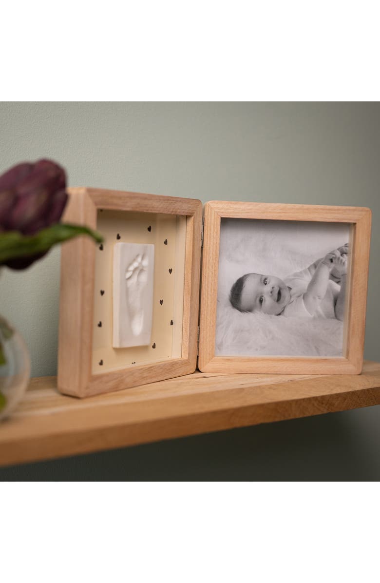 Petit Artichaut Double Frame - Baby Print & Photo Frame, Keepsake Gift, Alternate, color, Pretty Hearts