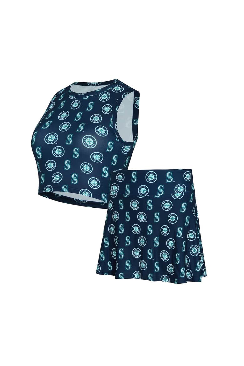 Women's Concepts Sport  Navy Seattle Mariners Knit Tank Top & Skort Set, Alternate, color, Navy