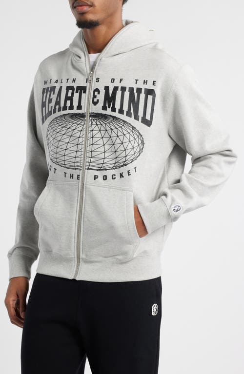 Billionaire Boys Club Bb Hmu French Terry Zip Hoodie In Heather Grey