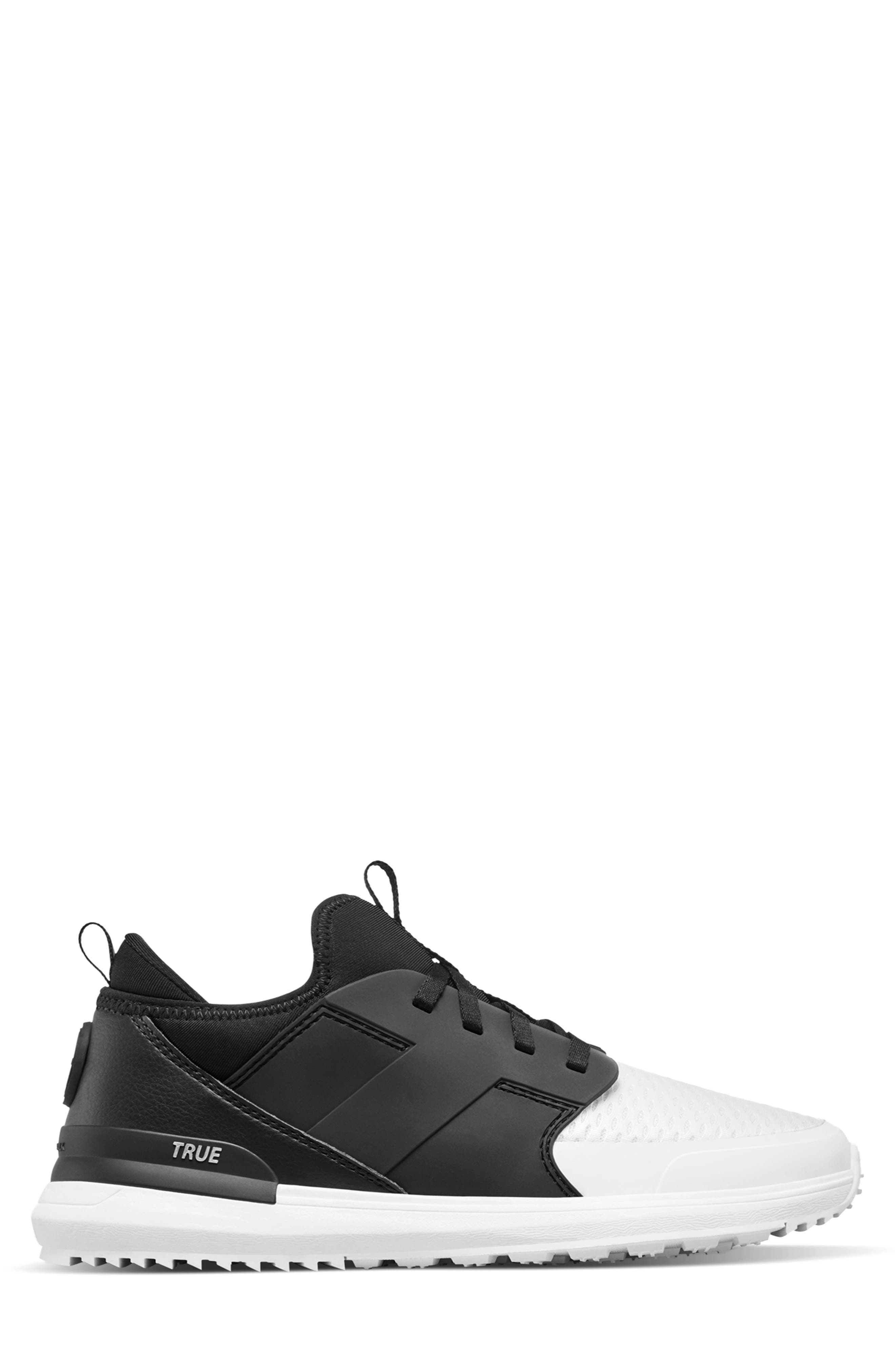 TRUE linkswear True Lux Waterproof Sneaker, Alternate, color, Black